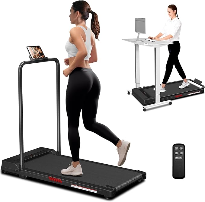 Foldable Treadmill with High Weight Capacity – Space-Saving, Quiet Operation, and Adjustable Speed