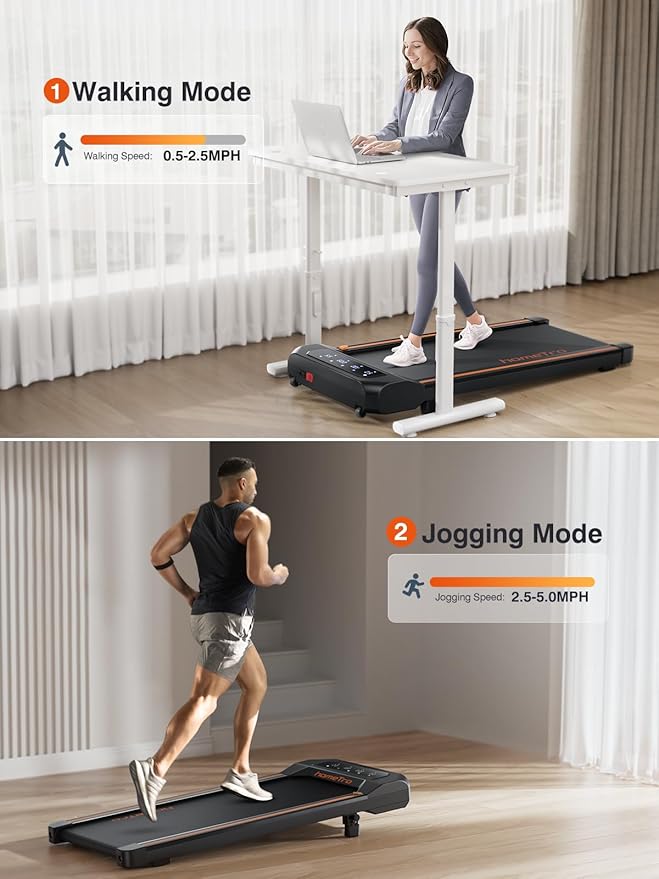 Portable Walking Treadmill – Compact, Quiet, No Assembly Required for Home & Office Use