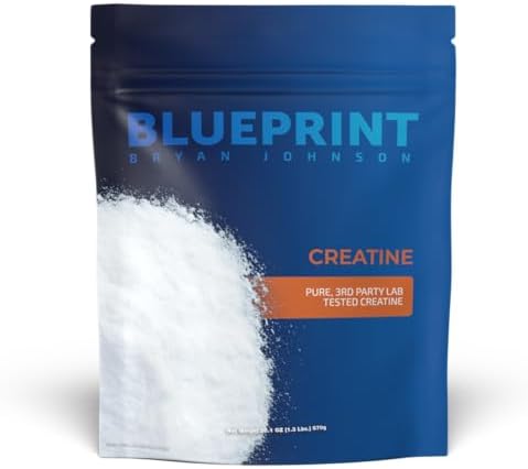 Blueprint by Bryan Johnson Creatine Monohydrate Powder (Unflavored, 100 Servings, 50.2 oz)