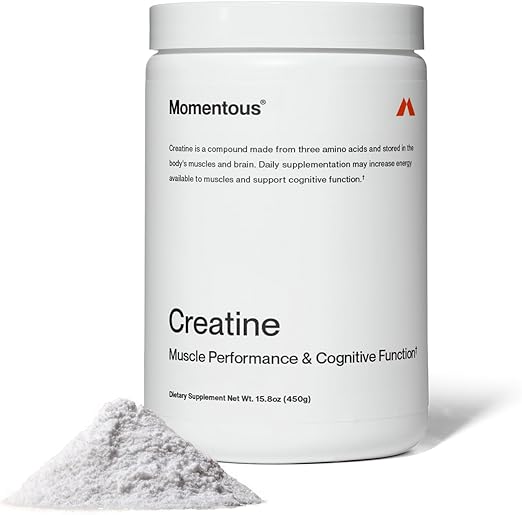 Momentous Creatine Creapure (Micronized Creatine Monohydrate for Performance, 300g)