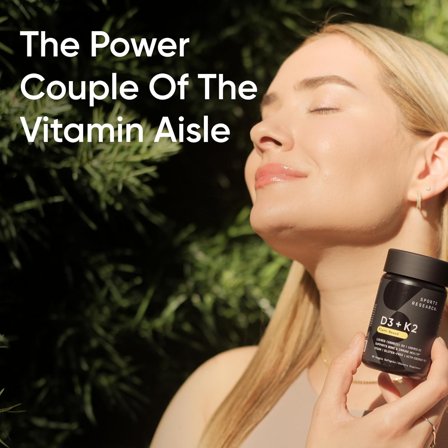 Sports Research – Vegan Vitamin D3 5,000 IU (60 Veggie Softgels)
