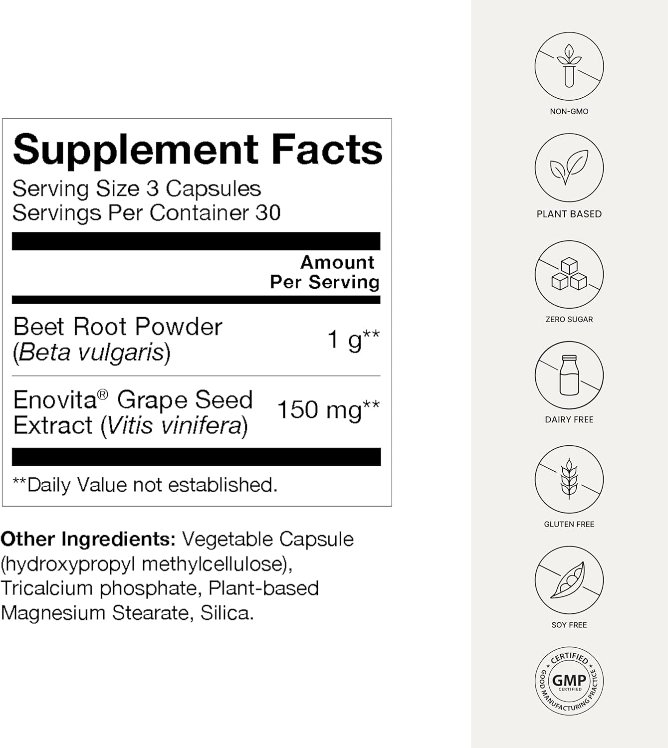 humanN SuperBeets Beetroot Powder Capsules (1000mg, 60 Capsules) for Enhanced Nitric Oxide Production