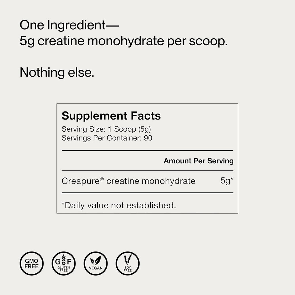 Momentous Creatine Creapure (Micronized Creatine Monohydrate for Performance, 300g)