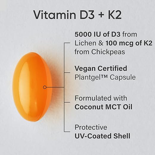 Sports Research – Vegan Vitamin D3 5,000 IU (60 Veggie Softgels)