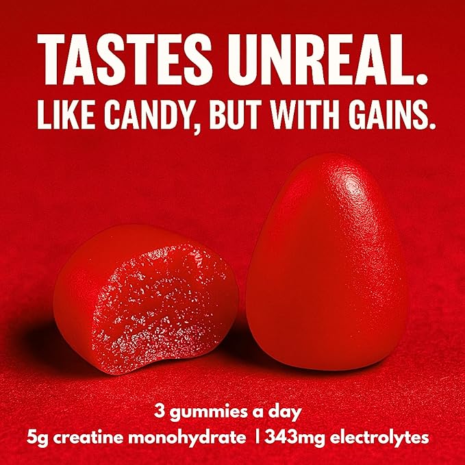 SUPTROPIC Creatine Monohydrate Gummies with Electrolytes - 60 Gummies