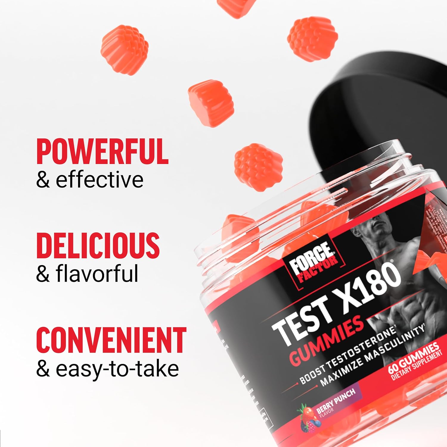Force Factor Test X180 Boost Testosterone Booster and Energy Supplement for Men (120 Tablets)