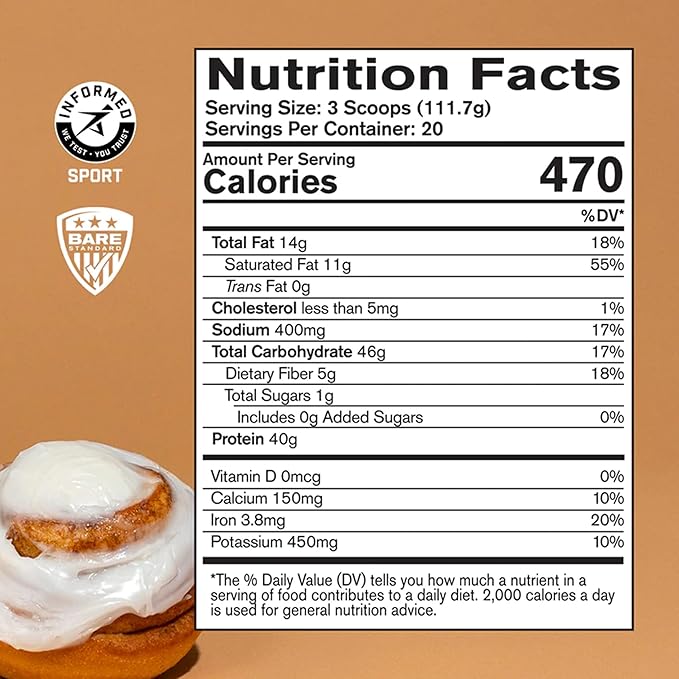 BARE Performance Nutrition Endurance – Cinnamon Roll (30 Servings)
