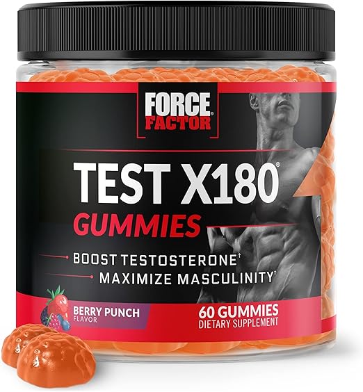 Force Factor Test X180 Boost Testosterone Booster and Energy Supplement for Men (120 Tablets)