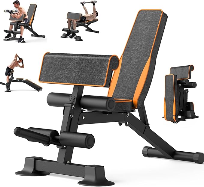 ZHICHI Adjustable Weight Bench – Multi-Function, Foldable for Full Body Workout