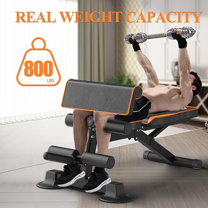 ZHICHI Adjustable Weight Bench – Multi-Function, Foldable for Full Body Workout