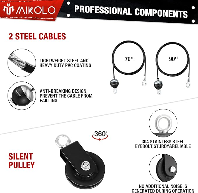 Mikolo Fitness Upgraded Resistance Bands Set