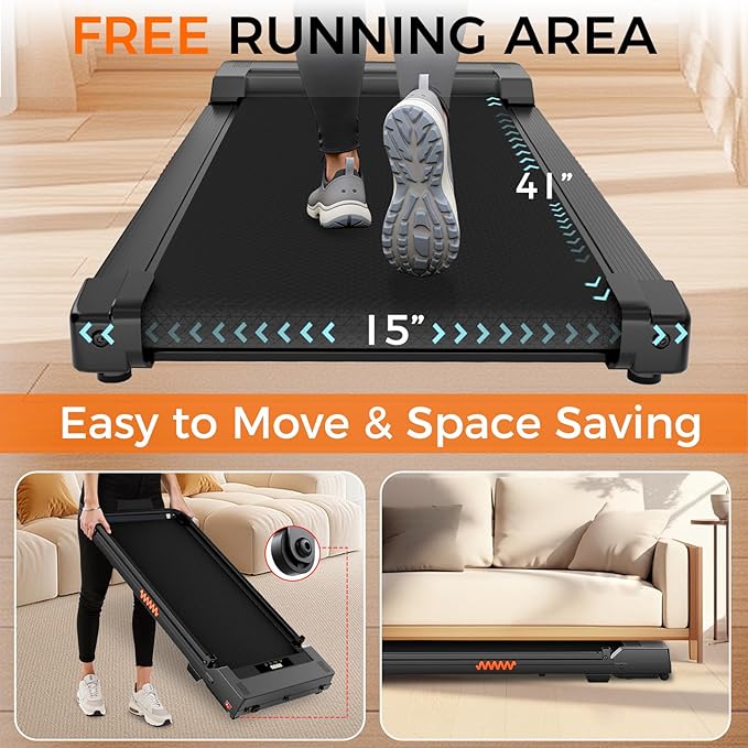 Foldable Treadmill with High Weight Capacity – Space-Saving, Quiet Operation, and Adjustable Speed